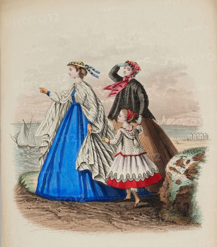Fashion plate - Journal des Demoiselles XI, 1866. Creator: Gilquin fils.