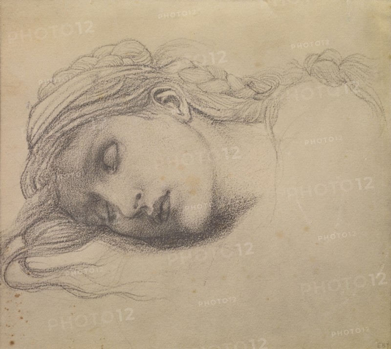 The Briar Rose Series - Study of a Sleeping Maiden for 'The Garden Court', c1880s, (20th Century). Creator: Unknown.