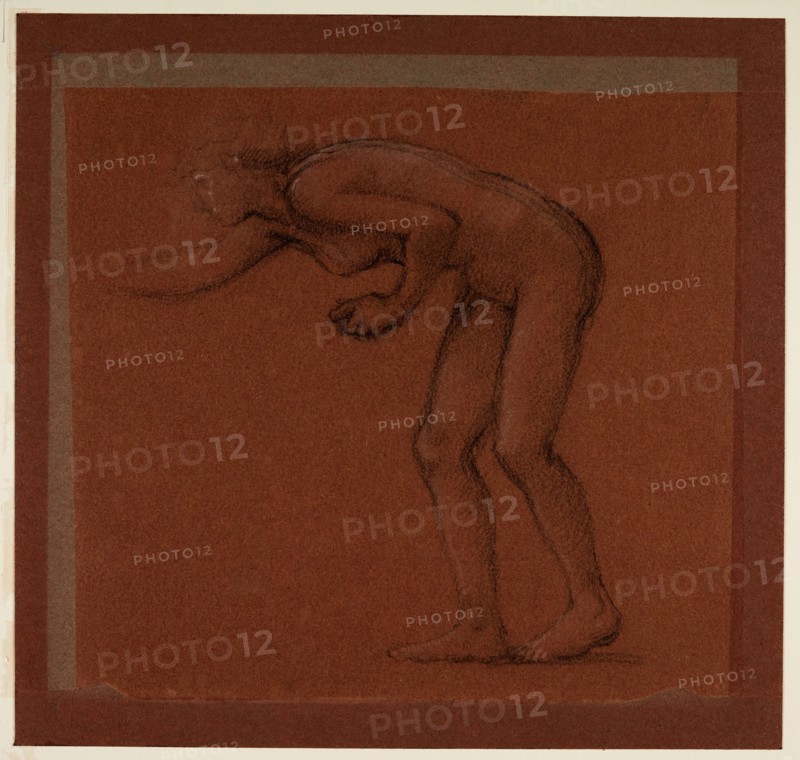 The Wine of Circe - female nude - study for Circe, 1866-69. Creator: Sir Edward Coley Burne-Jones.