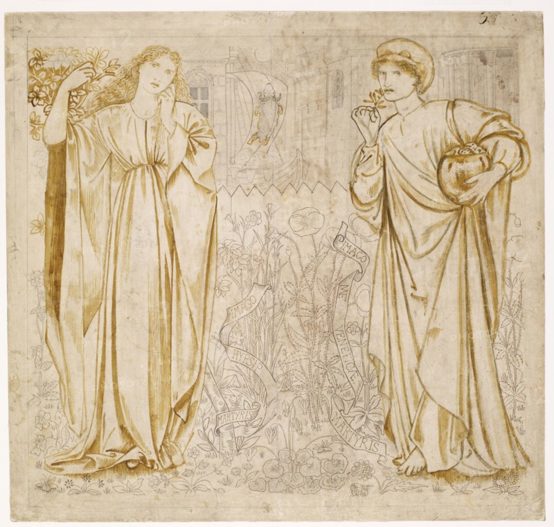 Chaucer's 'Legend of Good Women' - Hypsiphile And Medea, 1864. Creator: Sir Edward Coley Burne-Jones.