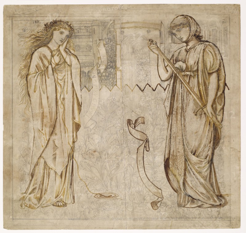 Chaucer's 'Legend of Good Women' - Ariadne and Lucretia, 1864. Creator: Sir Edward Coley Burne-Jones.