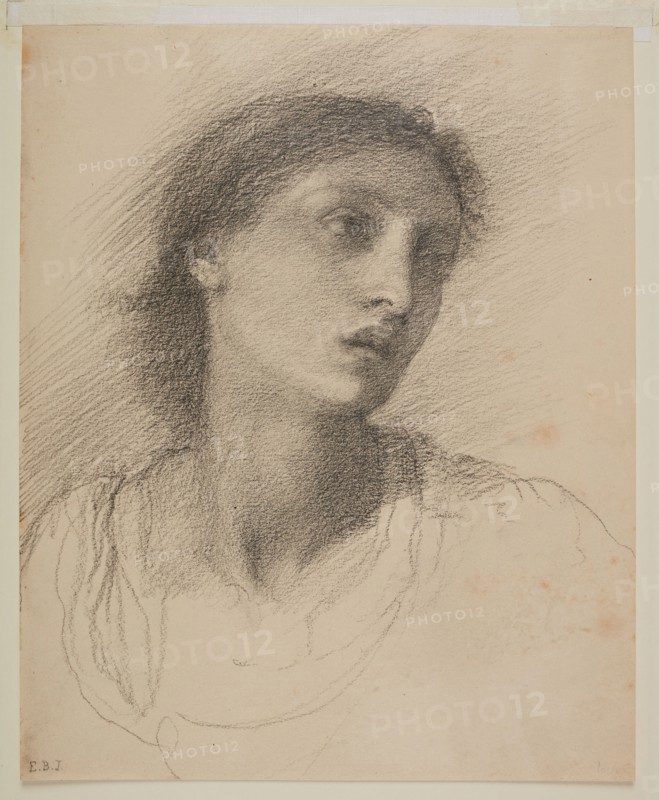 St Mark the Evangelist - Head Study of Maria Zambaco, 1869-71. Creator: Sir Edward Coley Burne-Jones.