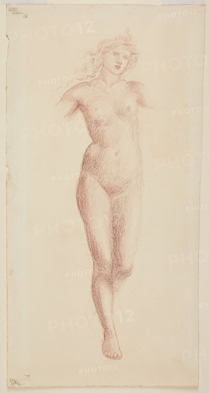 Cupid and Psyche - Female Nude - Study for Psyche, 1865-66. Creator: Sir Edward Coley Burne-Jones.