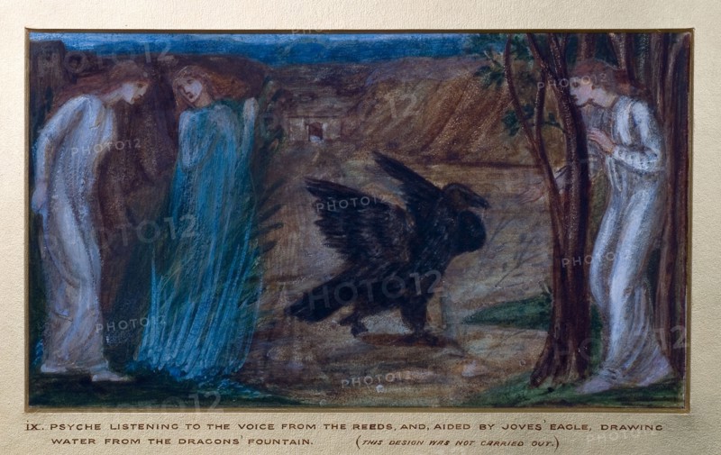 Cupid and Psyche - Study for the Palace Green Mural - Psyche sent by Venus the Task, 1872. Creator: Sir Edward Coley Burne-Jones.