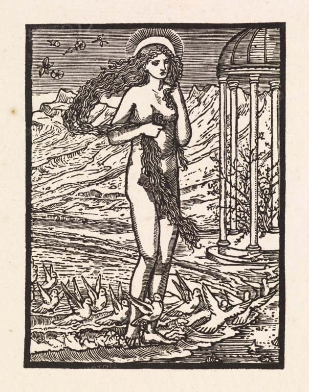 Cupid and Psyche - Venus on the Margin of the Sea, 1880. Creator: Sir Edward Coley Burne-Jones.
