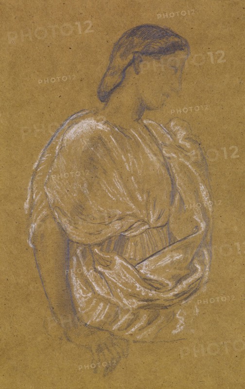 St Theophilus and the Angel - Study of a Court Lady, 1863-67. Creator: Sir Edward Coley Burne-Jones.