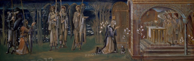 Quest for the Holy Grail - study for The Attainment, 1894. Creator: Sir Edward Coley Burne-Jones.