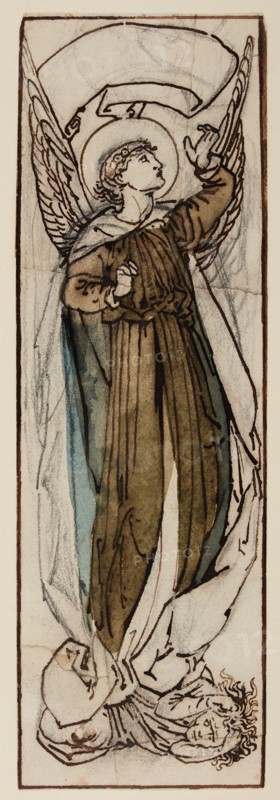 Hope standing on Despair, 1865-66. Creator: Sir Edward Coley Burne-Jones.