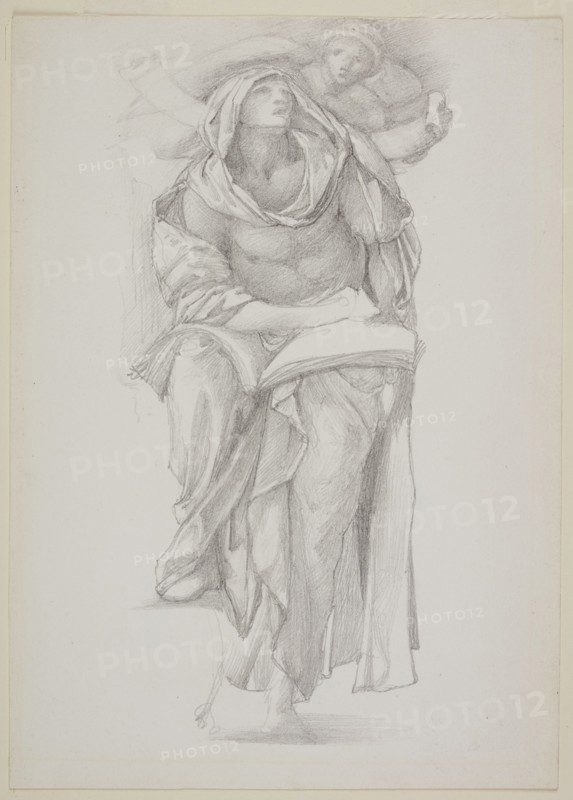 Draped Study for St Matthew the Evangelist, 1873. Creator: Sir Edward Coley Burne-Jones.