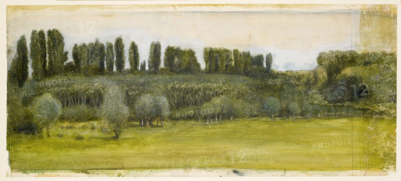 Landscape - Study, mid-late 19th century. Creator: Sir Edward Coley Burne-Jones.