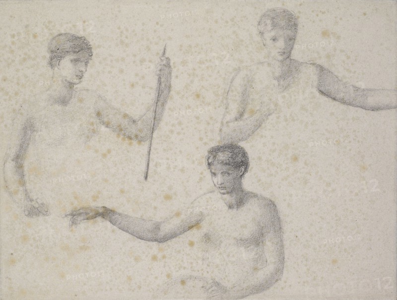 The Fates - three studies of the Female Lover, 1865. Creator: Sir Edward Coley Burne-Jones.