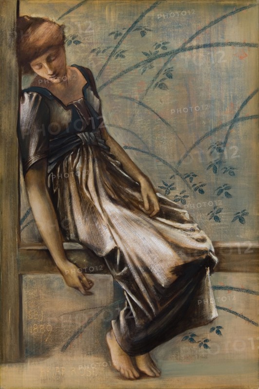 The Briar Rose Series - Study for 'The Garden Court', 1889. Creator: Sir Edward Coley Burne-Jones.