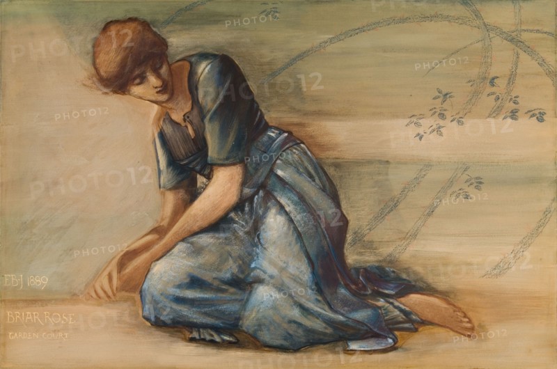 The Briar Rose Series - Study for 'The Garden Court', 1889. Creator: Sir Edward Coley Burne-Jones.