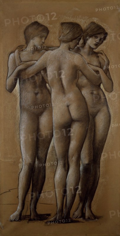 Venus Concordia - Study of the Three Graces, 1895. Creator: Sir Edward Coley Burne-Jones.