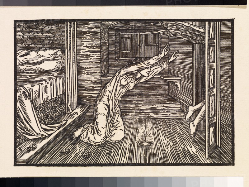 Cupid and Psyche - Psyche is abandoned by Cupid, 1880. Creator: Elizabeth Burden.