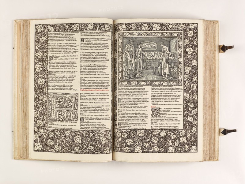 The Kelmscott Chaucer - The Works of Geoffrey Chaucer Now Newly Imprinted, 1896. Creator: Sir Edward Coley Burne-Jones.
