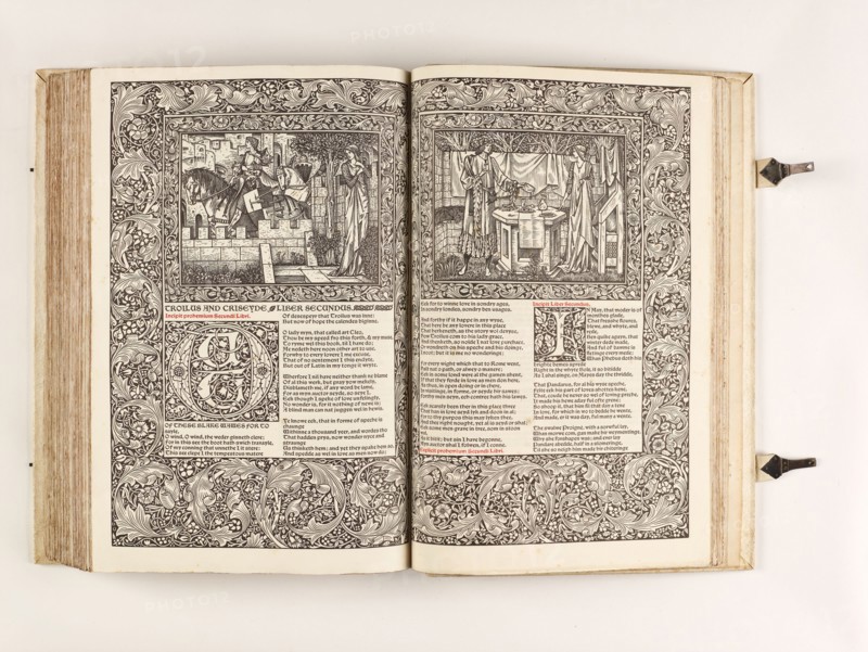 The Kelmscott Chaucer - The Works of Geoffrey Chaucer Now Newly Imprinted, 1896. Creator: Sir Edward Coley Burne-Jones.