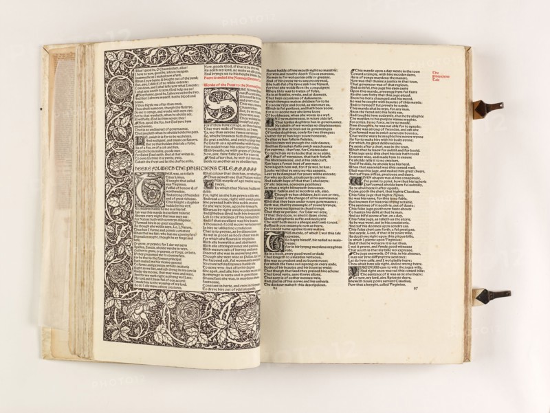 The Kelmscott Chaucer - The Works of Geoffrey Chaucer Now Newly Imprinted, 1896. Creator: Sir Edward Coley Burne-Jones.