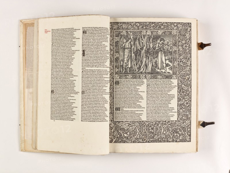 The Kelmscott Chaucer - The Works of Geoffrey Chaucer Now Newly Imprinted, 1896. Creator: Sir Edward Coley Burne-Jones.