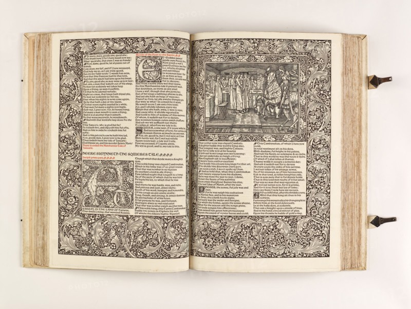 The Kelmscott Chaucer - The Works of Geoffrey Chaucer Now Newly Imprinted, 1896. Creator: Sir Edward Coley Burne-Jones.