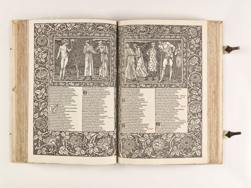 The Kelmscott Chaucer - The Works of Geoffrey Chaucer Now Newly Imprinted, 1896. Creator: Sir Edward Coley Burne-Jones.