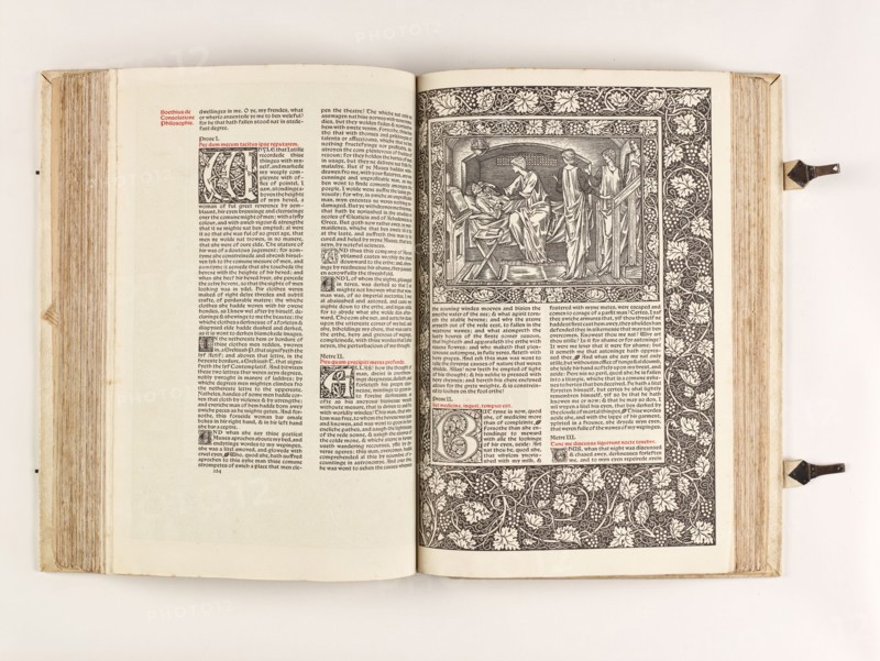 The Kelmscott Chaucer - The Works of Geoffrey Chaucer Now Newly Imprinted, 1896. Creator: Sir Edward Coley Burne-Jones.