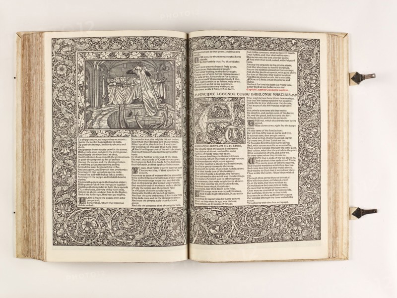 The Kelmscott Chaucer - The Works of Geoffrey Chaucer Now Newly Imprinted, 1896. Creator: Sir Edward Coley Burne-Jones.