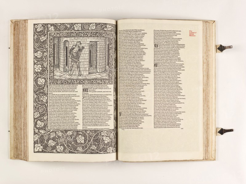 The Kelmscott Chaucer - The Works of Geoffrey Chaucer Now Newly Imprinted, 1896. Creator: Sir Edward Coley Burne-Jones.