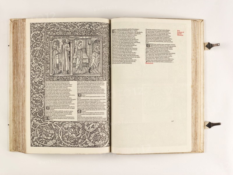 The Kelmscott Chaucer - The Works of Geoffrey Chaucer Now Newly Imprinted, 1896. Creator: Sir Edward Coley Burne-Jones.
