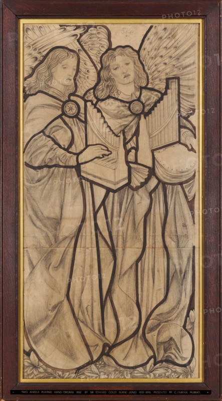 Angels playing organs, 1862. Creator: Sir Edward Coley Burne-Jones.
