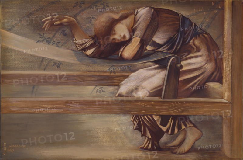 The Briar Rose Series - Study for 'The Garden Court', 1889. Creator: Sir Edward Coley Burne-Jones.