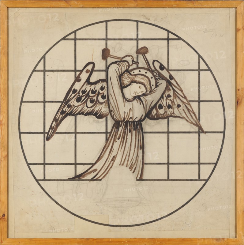 Angel playing on bells, 1862. Creator: Sir Edward Coley Burne-Jones.