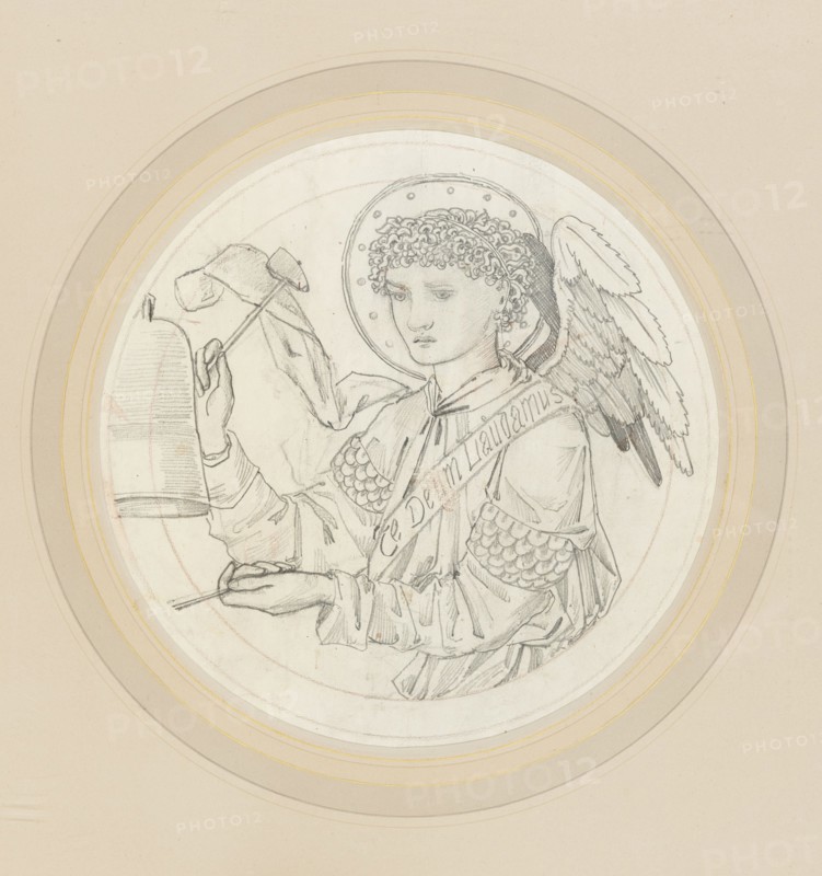 Angel playing on bells, 1865. Creator: Sir Edward Coley Burne-Jones.