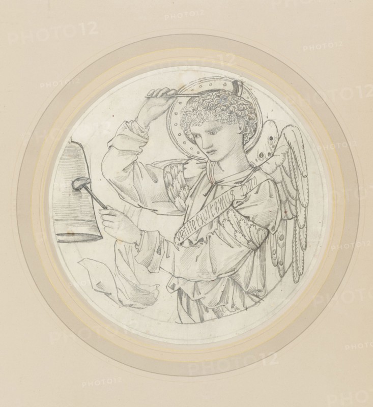Angel playing on bells, 1865. Creator: Sir Edward Coley Burne-Jones.