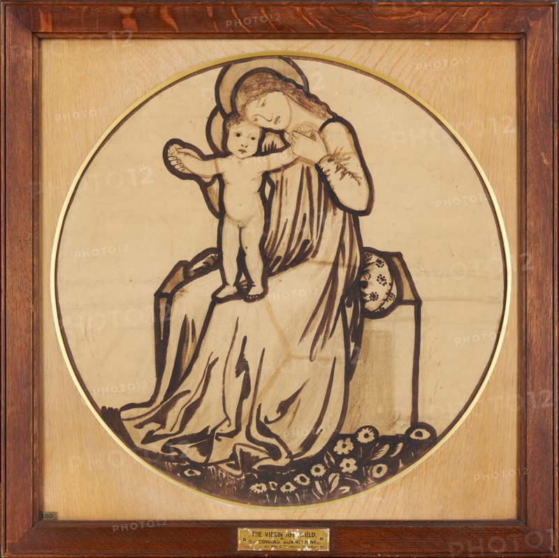 Virgin and Child, 1861-2. Creator: Sir Edward Coley Burne-Jones.