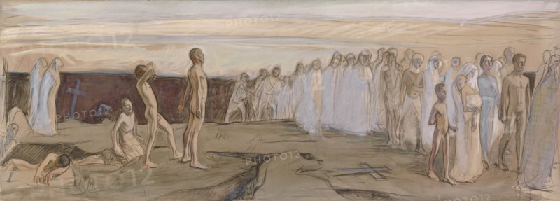 Resurrection, sketch for the Tampere Cathedral altarpiece, 1906. Creator: Magnus Enckell.