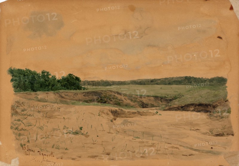 Landscape from Chuguev, 1867. Creator: Il'ya Repin.