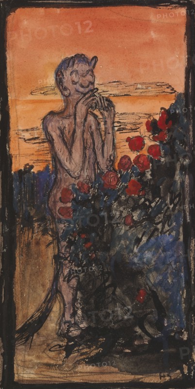 The Devil in the Rose Bush, c1900. Creator: Hugo Simberg.