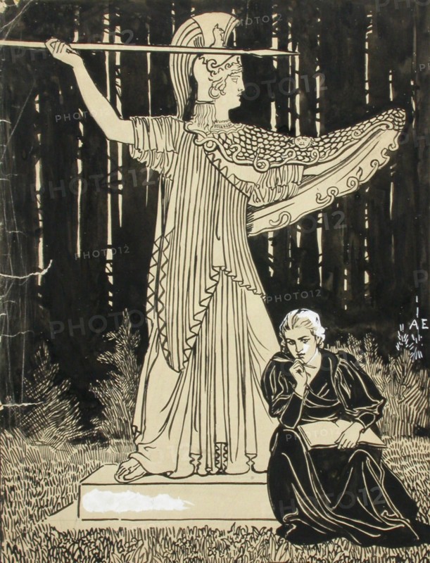 Cover image of the Ateneum magazine, published by Wentzel Hagelstam, 1898. Creator: Albert Edelfelt.