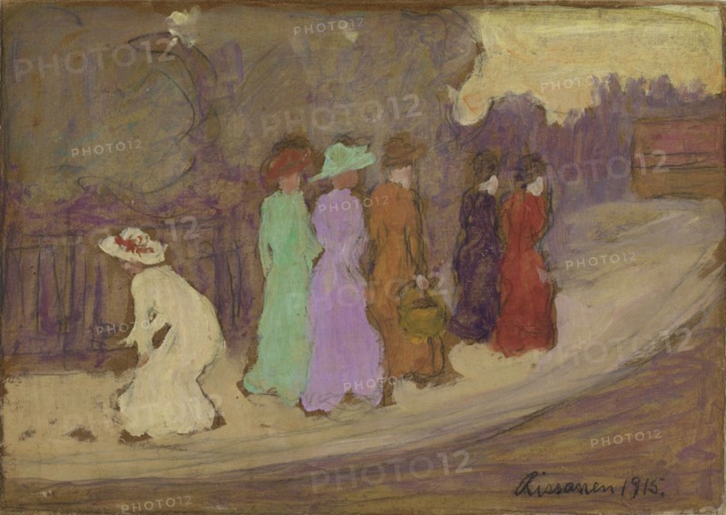 Women on the Promenade, 1915. Creator: Juho Rissanen.