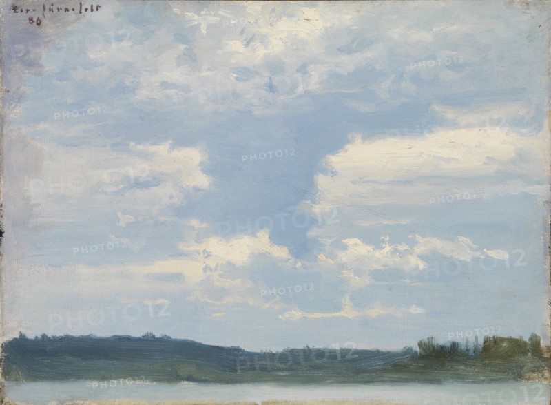 Lake Landscape, Cloudy Sky, 1886. Creator: Eero Jarnefelt.