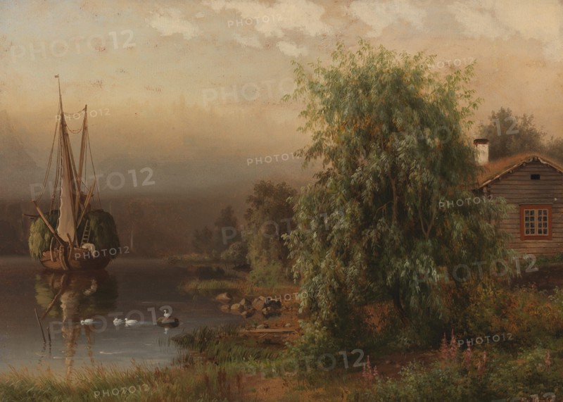 Landscape in Morning Fog, 1864. Creator: Ferdinand von Wright.