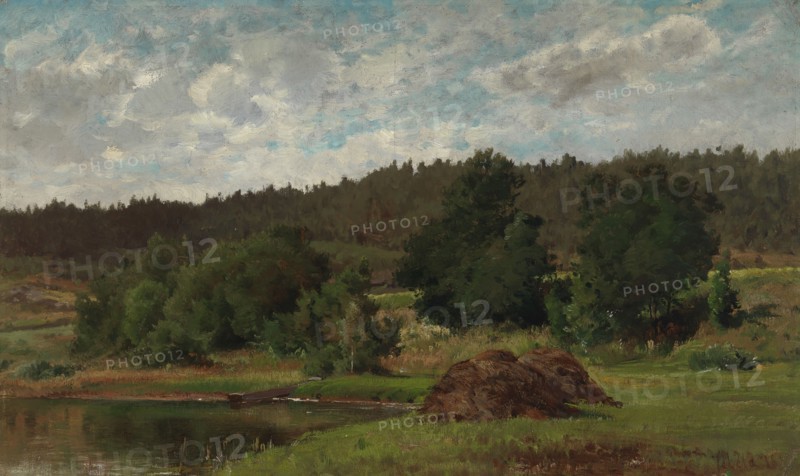 Lakeside Landscape, 1877. Creator: Hjalmar Munsterhjelm.
