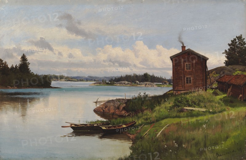 View of the Barösund Strait, a Study, 1869. Creator: Hjalmar Munsterhjelm.