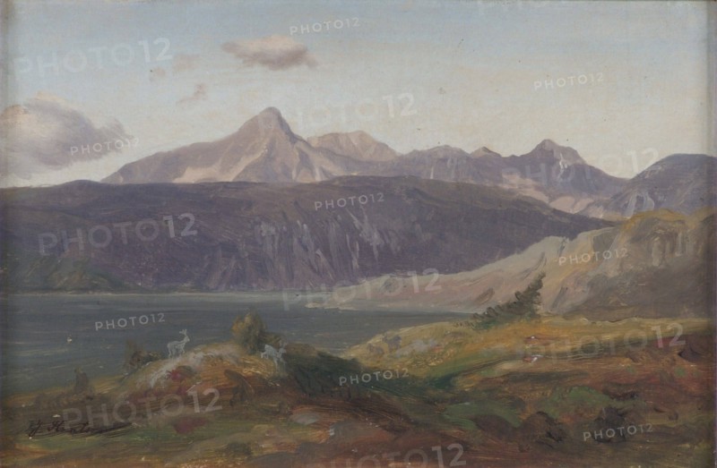 Alpine Landscape from Bavaria, 1873. Creator: Johan Knutson.
