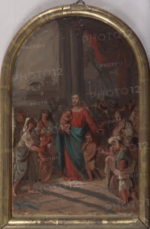 Let the children come to me, sketch for an altarpiece ordered for the Nikolai Church..., 1846. Creator: Robert Wilhelm Ekman.