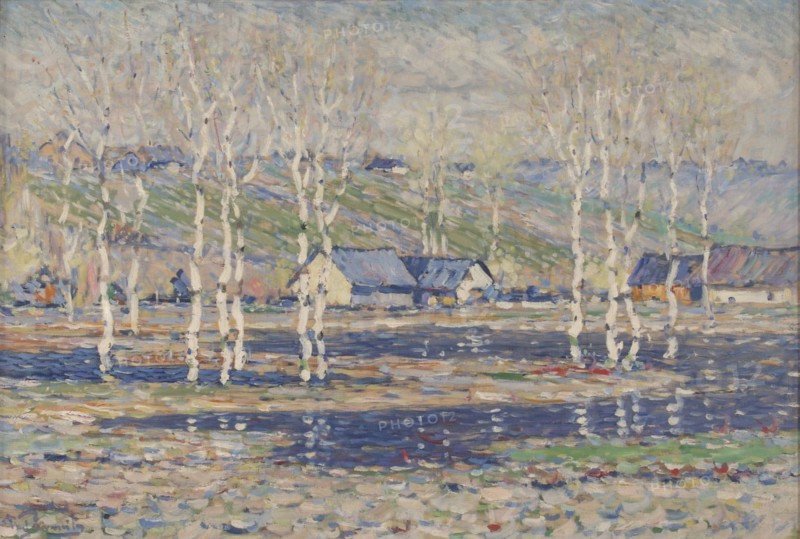 Spring flood, late 19th-early 20th century. Creator: Vilhelms Purvitis.