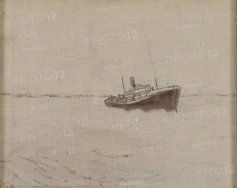 A ship at sea. Creator: Oscar Kleineh.