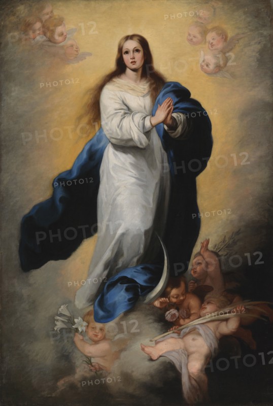 The Immaculate Conception of Escorial, copy after Murillo, 1863. Creator: Adolf von Becker.