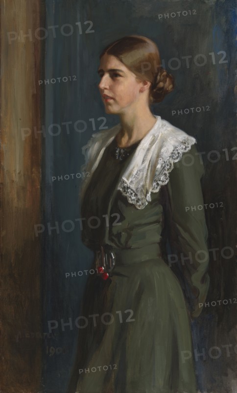 Portrait of Mrs. Michaela Pooley (née Krohn), c1890s. Creator: Albert Edelfelt.